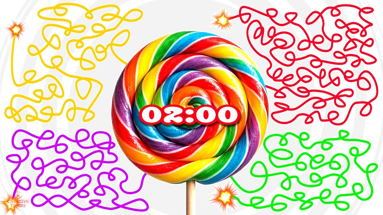 2 MINUTE Timer - LOLLIPOP (CANDY BOMB)​ 🍭​💣​ Classroom Countdown with Music
