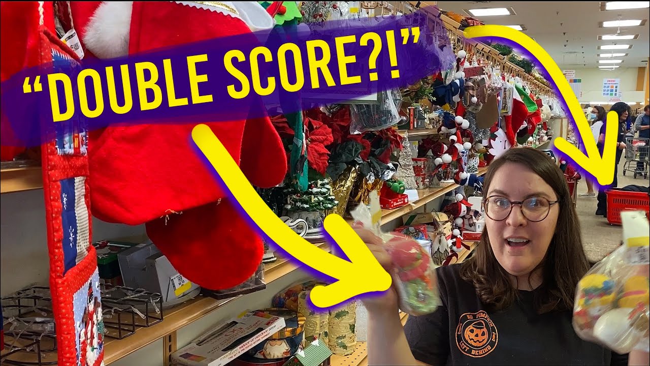 SHE FOUND TWO!! Thrift With Us! Let's Find More Vintage Holiday Goodies!