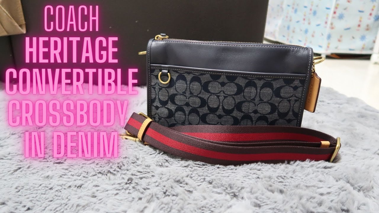 COACH HERITAGE CONVERTIBLE CROSSBODY IN DENIM