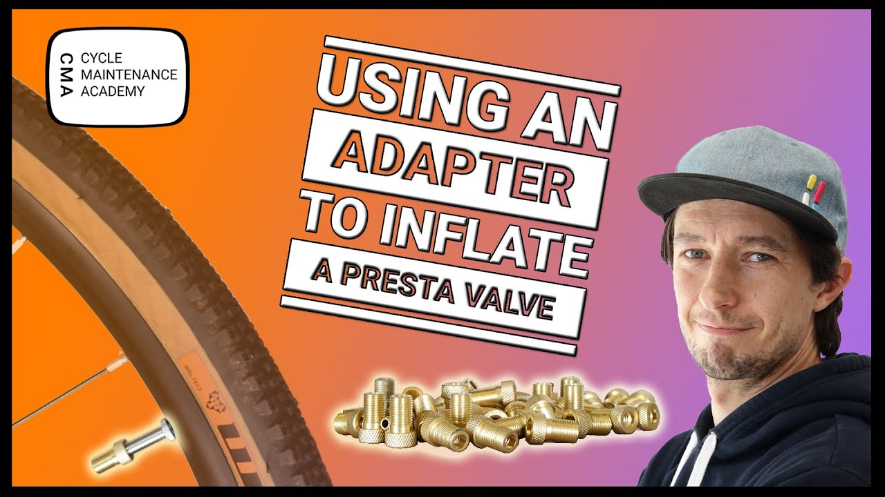 Inflating a Presta valve using an adapter - A step-by-step guide