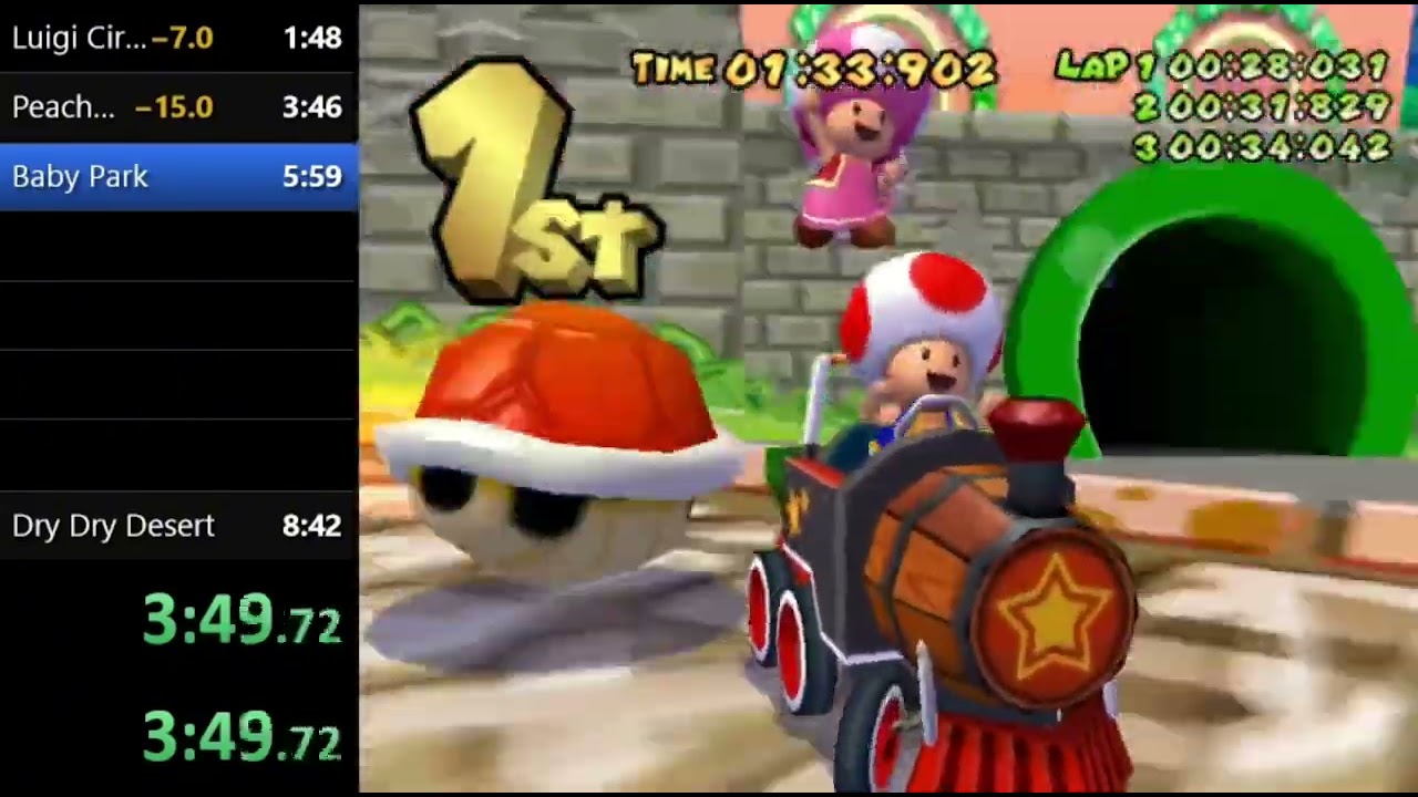Mario Kart: Double Dash Mushroom Cup Speedrun in RTA 8:04.760 IGT 6:41.414