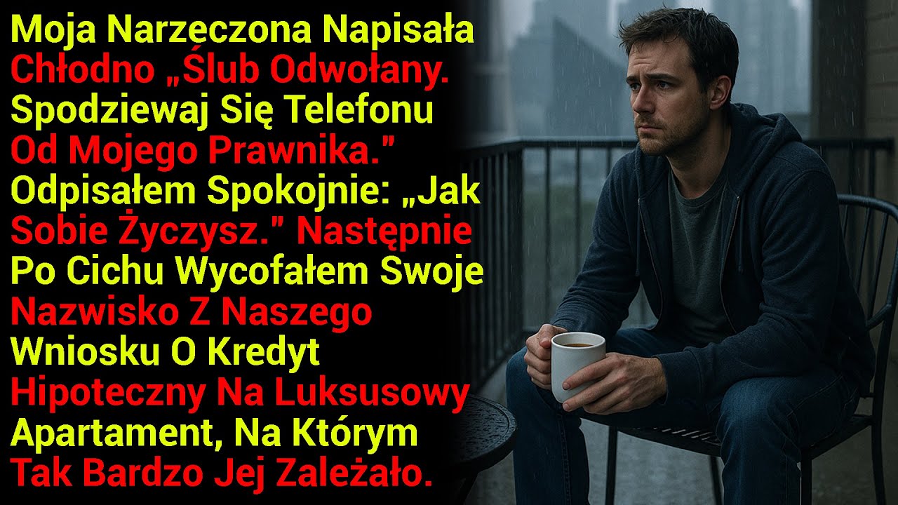 Moja Narzeczona Napisała Chłodno: „Ślub Odwołany. Spodziewaj Się Telefonu Od Mojego Prawnika.”.....
