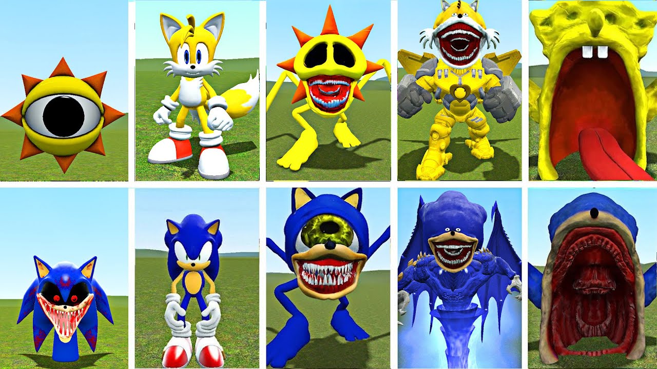 NEW EVOLUTION! SONIC.EXE vs SPRUNKI MR SUN | BEST TRANSFORMATION BATTLE in GARRY'S MOD