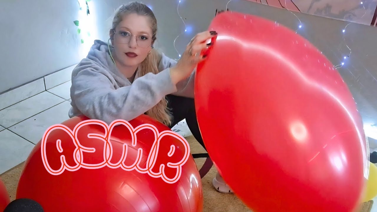 ASMR Balloons Gym Theme 🎈🏋‍♀️ | Yoga Ball Sounds, Tapping, Scratching & Inflating