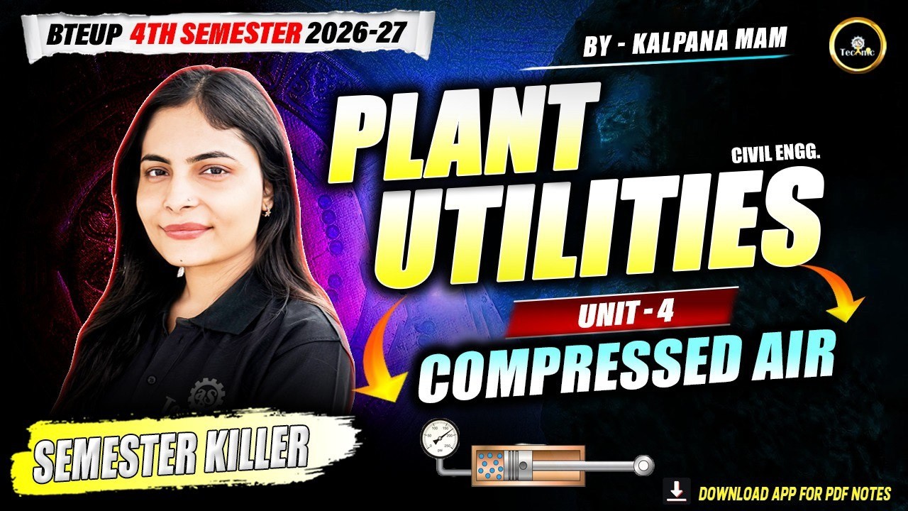 PLANT UTILITES (POE 2) | Unit-4 |  Centrifugal Compressor  || BTEUP 4TH 2026 - 27 #astechniclive
