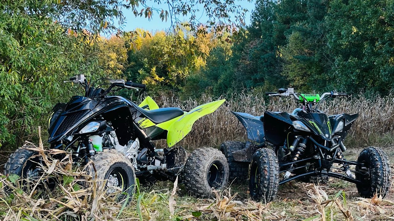 RAPTOR 700R and YFZ450R TEARING UP THE FIELDS!!!