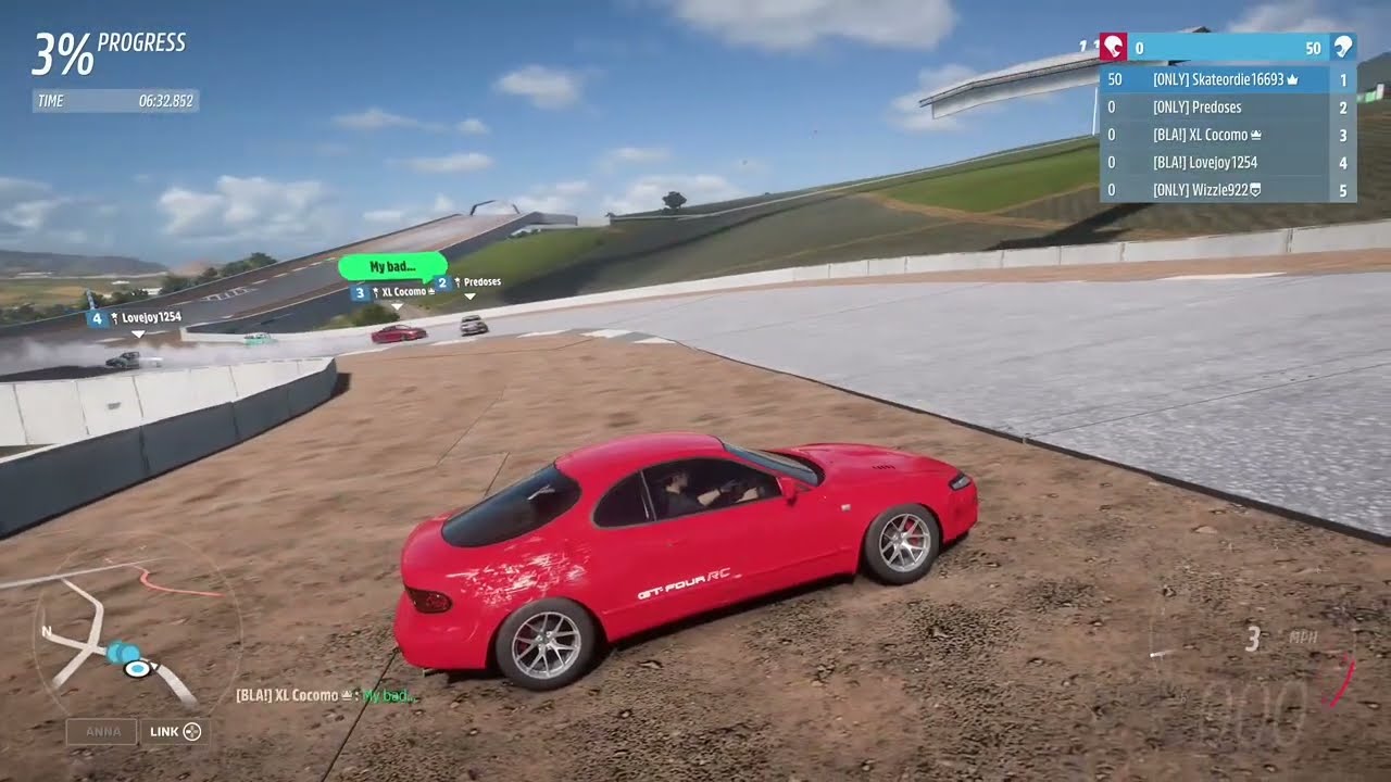 bit of the club drifting