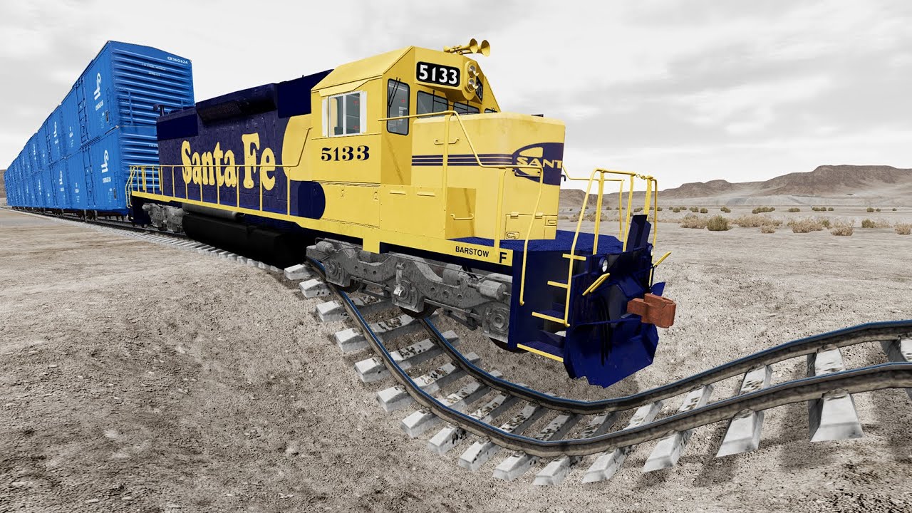 Trains Vs Potholes #13 – BeamNG Drive