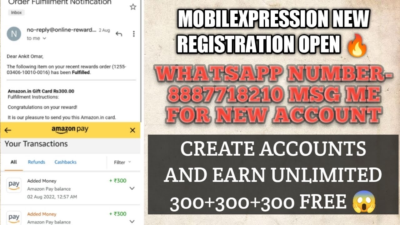 MOBILEXPRESSION NEW ACCOUNT REGISTRATION OPEN 😱 CREATE ACCOUNTS AND EARN 300+300+300 UNLIMITED CASH🔥