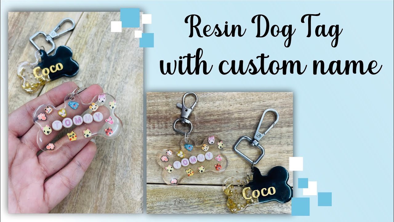 Resin Dog Tag with custom Name. Easy Resin Tutorial. Free resin tutorial