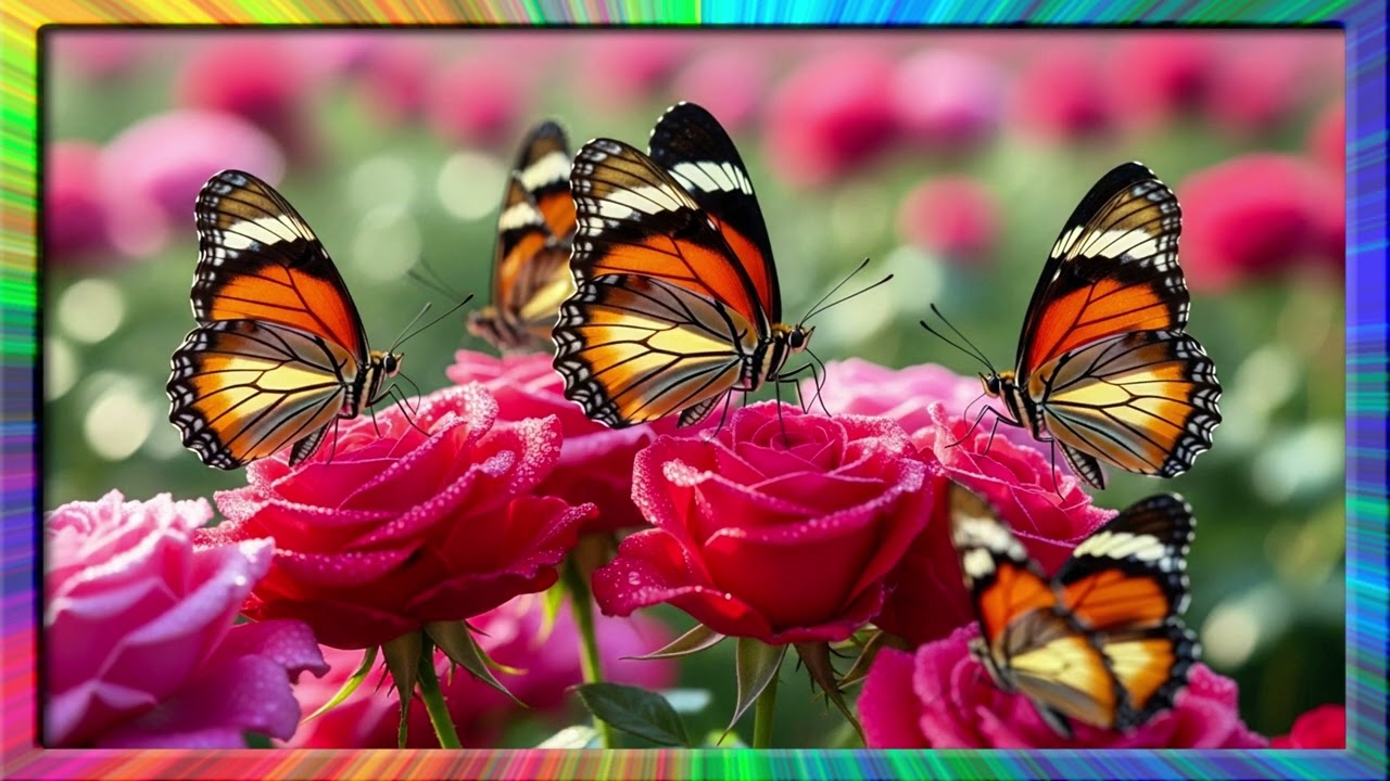 Roses for Valentine's Day 4K TV Frame for Winter