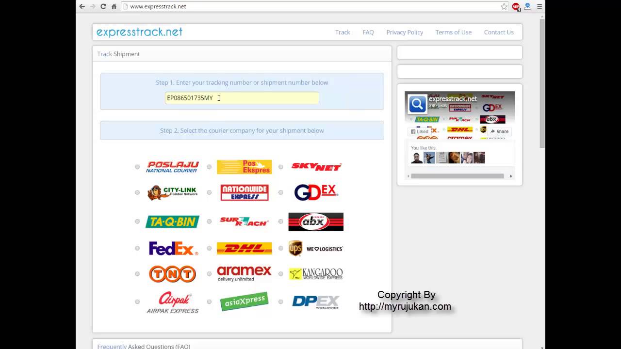 Easy Delivery Tracking System To All Courier Companies in Malaysia