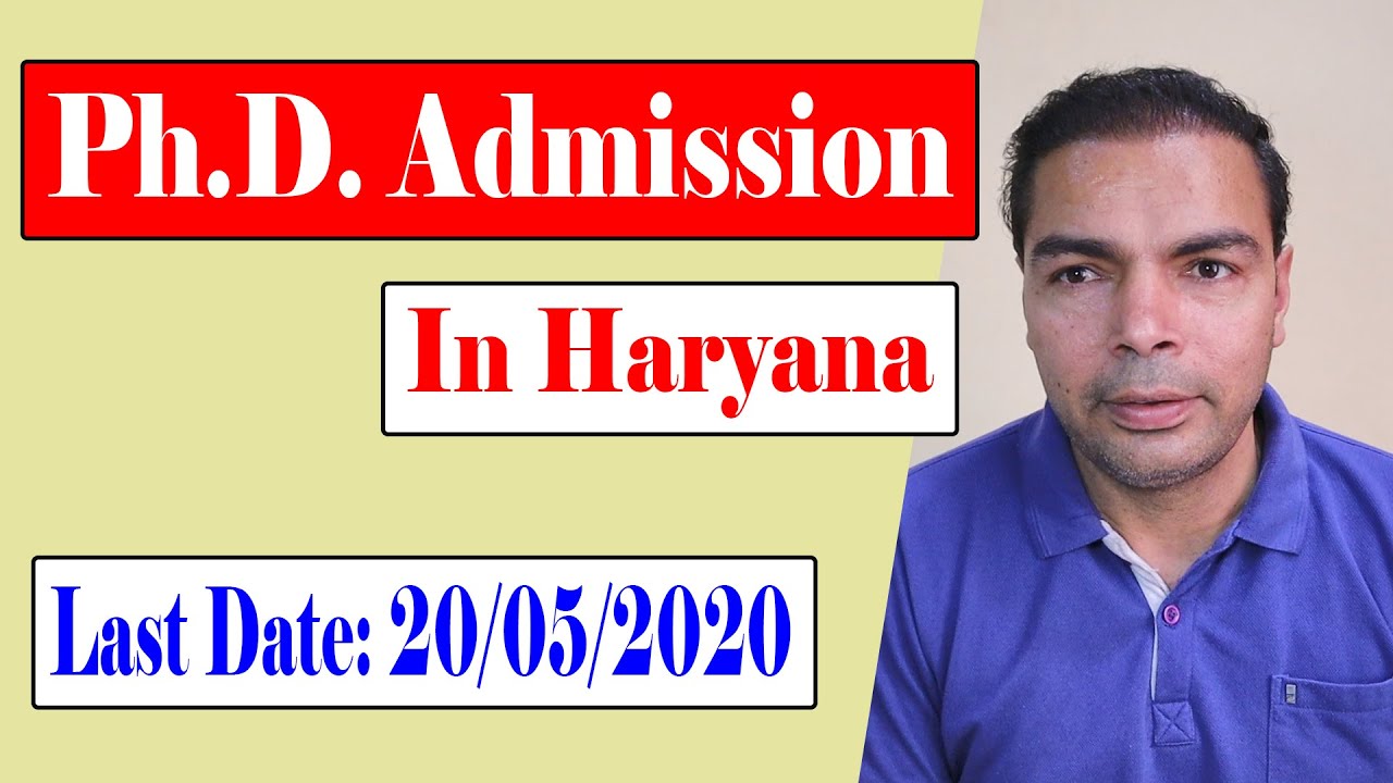 Ph.D. Admission in Haryana University || Ph.D. Admission in Haryana