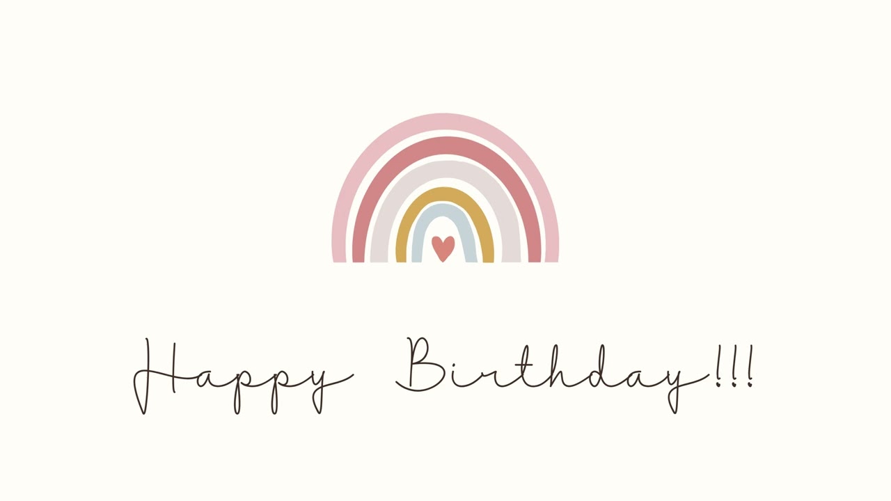 Happy Birthday Rainbow | Happy Birthday Screensaver | Rainbow Birthday Tv Art Banner