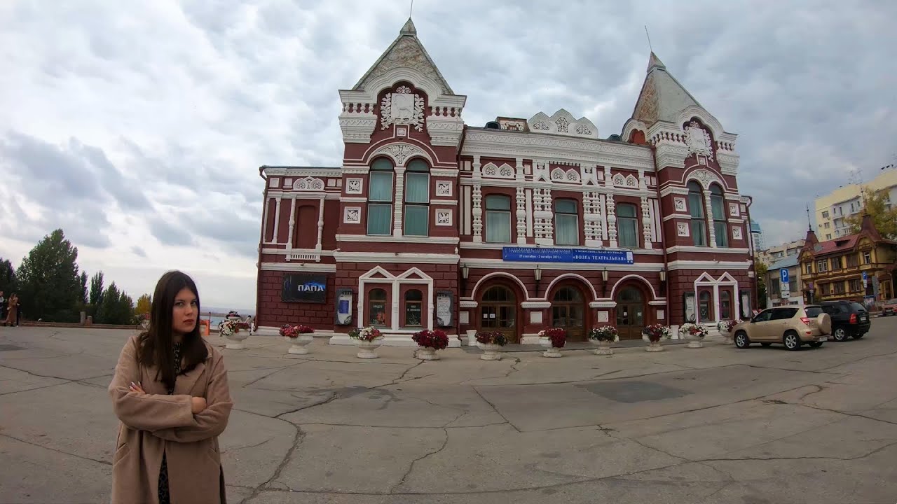 Прогулка в Самаре, центр Самары. 4К.