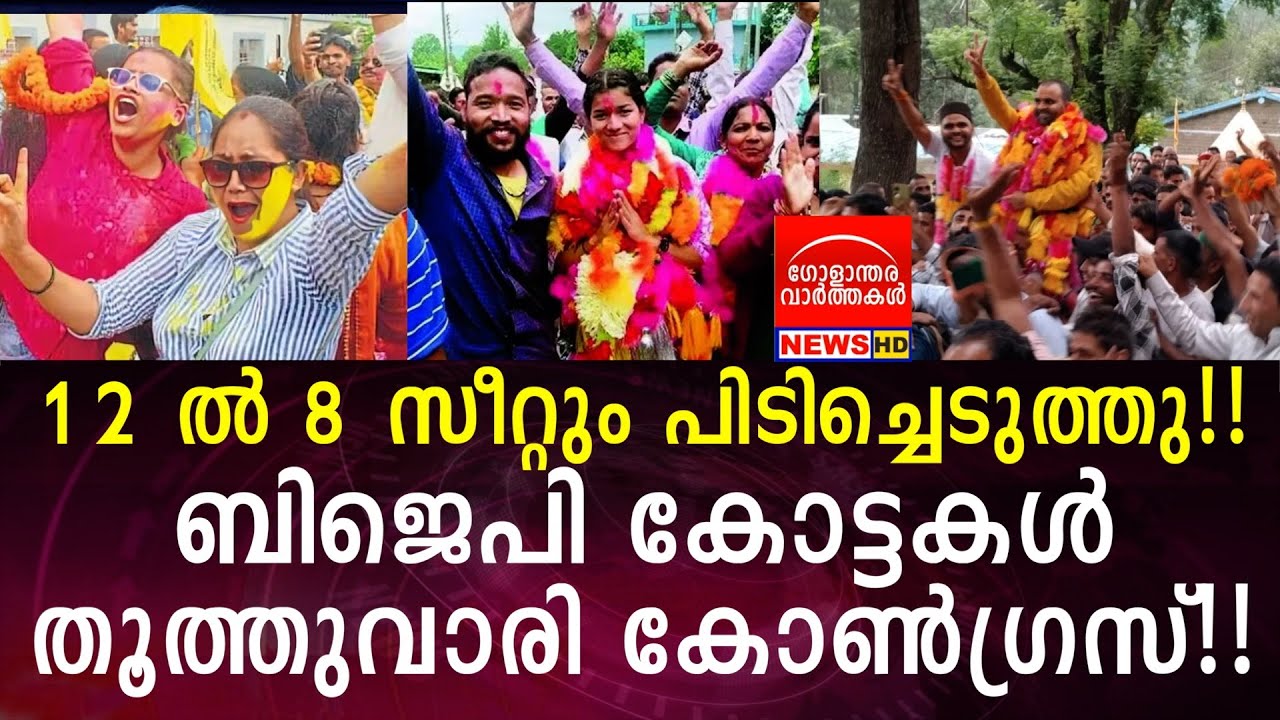 ബിജെപി കോട്ടകൾ തൂത്തുവാരി കോൺഗ്രസ്!!