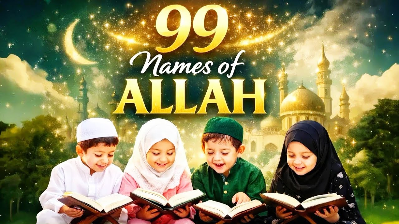 99 Names of Allah | Asma-ul-Husna | Heart Touching Islamic Naat No Music#muslimkids #islamiclearning