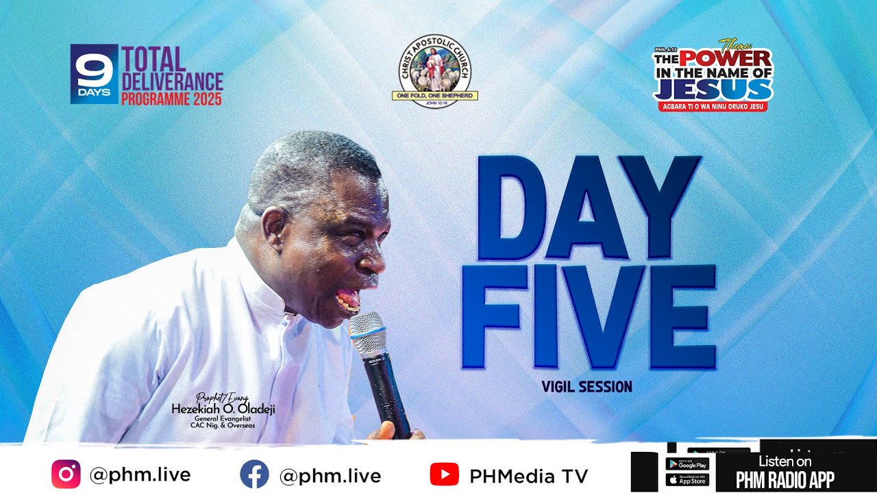 9 DAYS TOTAL DELIVERANCE 2025 || DAY 5 - VIGIL SESSION || PHMEDIA BROADCAST