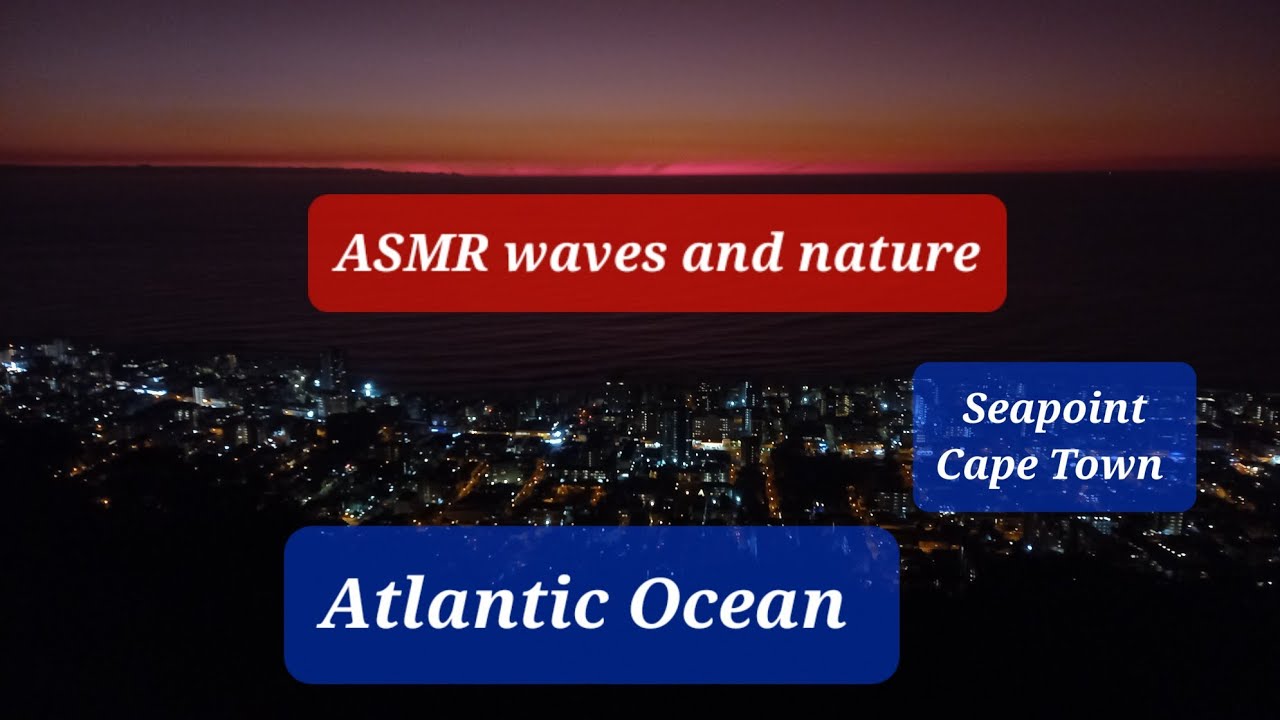 #ASMR, relax, #scenic sunset, insects birds, #Atlantic Ocean, #CapeTown Seapoint Signal Hill.
