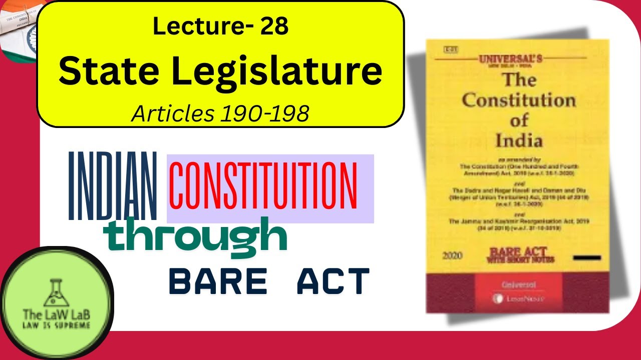 Articles 190–198: State Legislature Explained | Indian Constitution Series @TheLAW_LAB