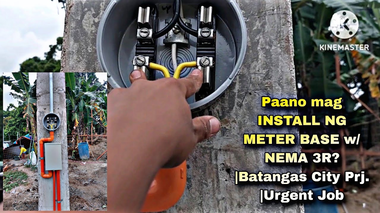 Paano mag INSTALL NG METER BASE w/ NEMA 3R? |Batangas City Prj. |Urgent Job