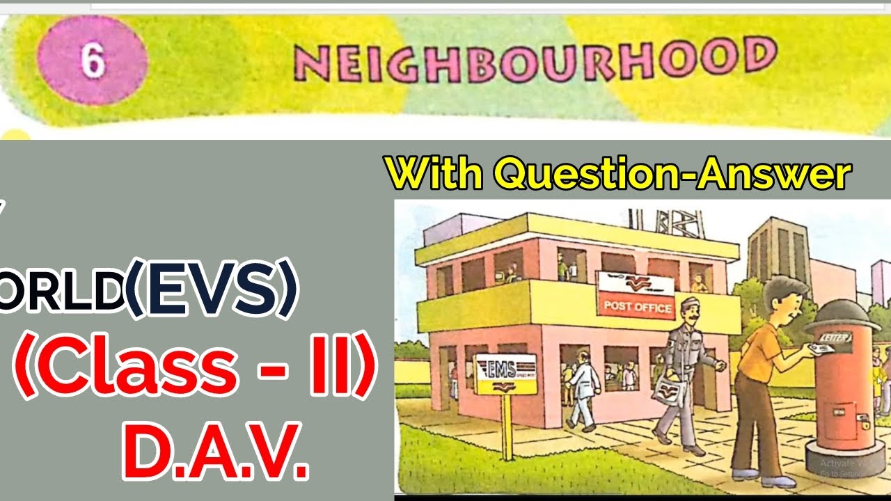My Living World,EVS, Class II, DAV Public School, Chapter 6 Neighborhood