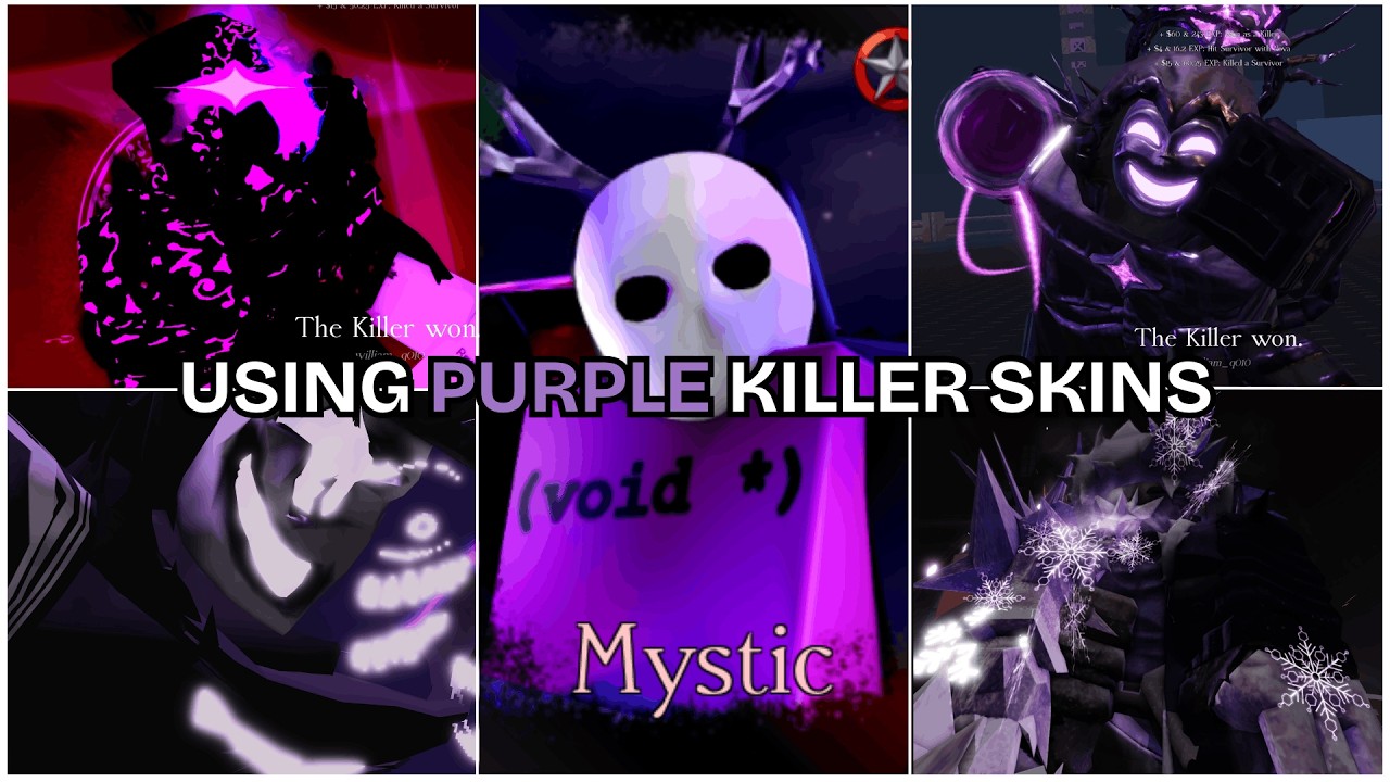USING KILLER SKINS THAT ARE PURPLE! | Roblox Forsaken