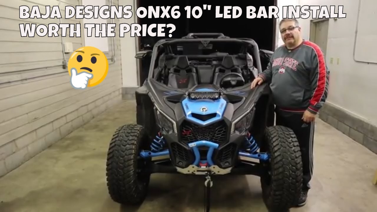Baja Designs Can-Am Maverick X3 OnX6 10" LED Bar & Shock Mount Install