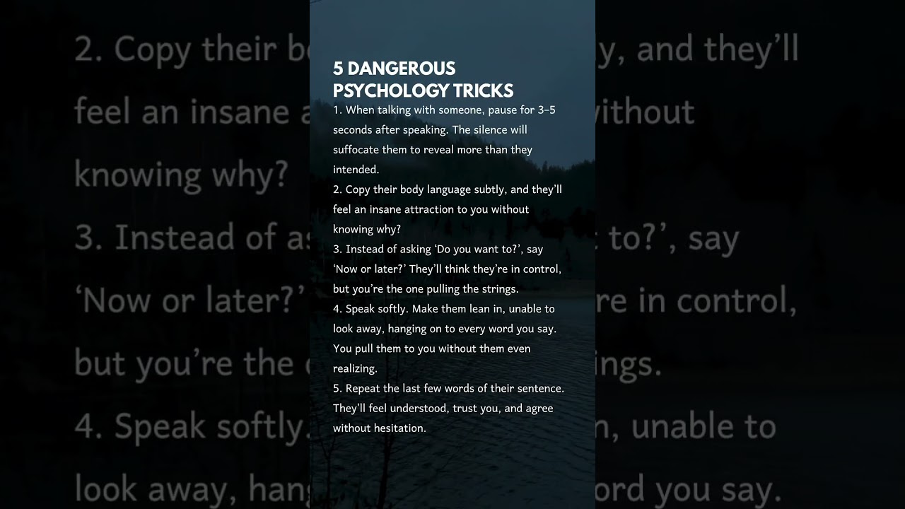 5 dangerous psychology tricks.. 