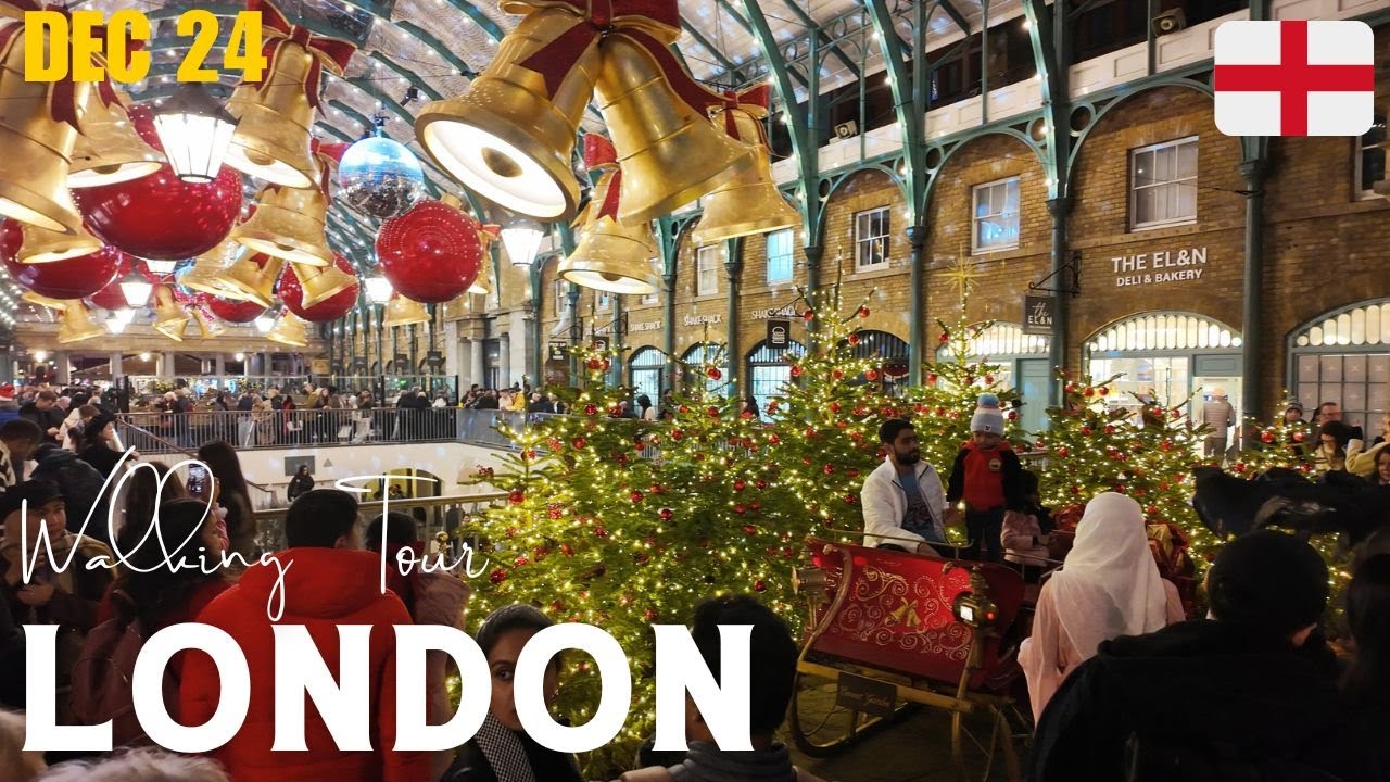 🎄 Covent Garden at Night: Christmas Lights & Festive Vibes 🌟