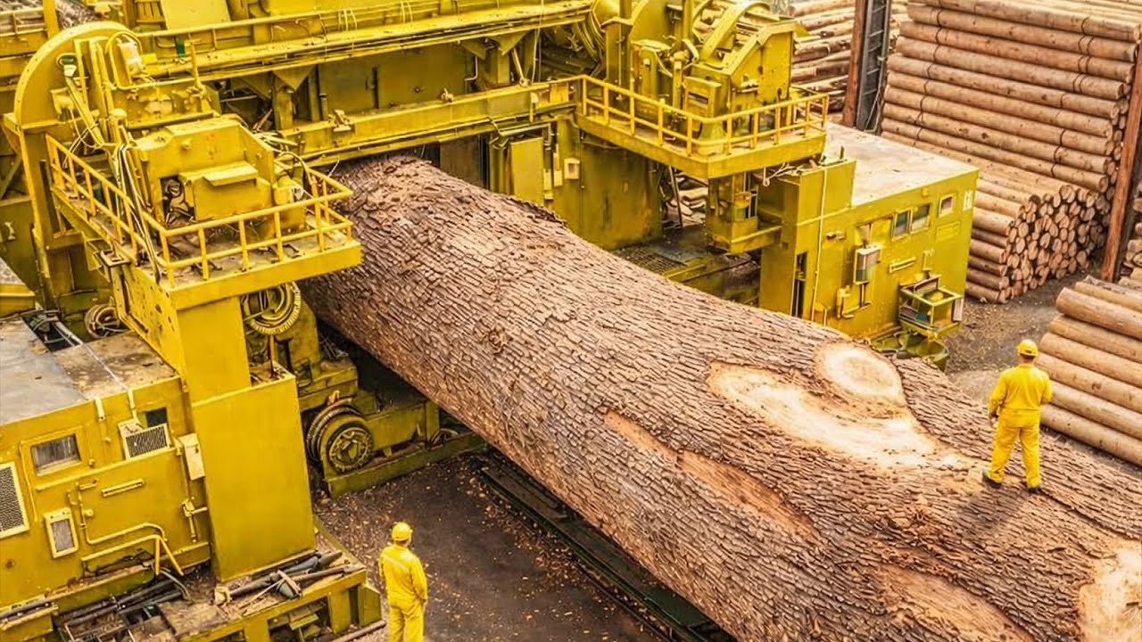 Inside the Largest Wood Sawmill Factory : How P_lywood Is Made From Logs to Table (Full Process)
