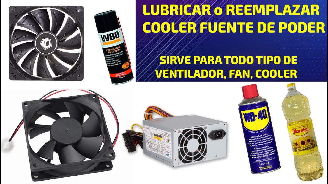QUITAR o SACAR el RUIDO molesto de tu PC - LUBRICAR COOLER FUENTE - BARATO y FACIL