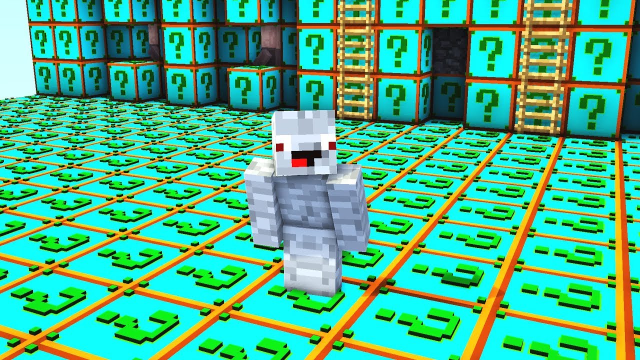 die ganze Base besteht aus Plural Lucky Blocks.. Minecraft LUCKY BLOCK BEDWARS