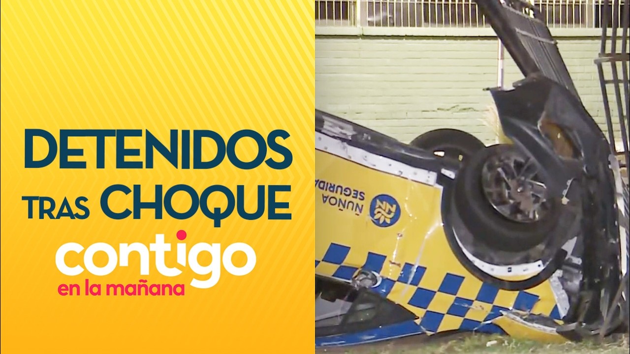 CUATRO DETENIDOS: Persecución de delincuentes terminó en choque - Contigo en la Mañana