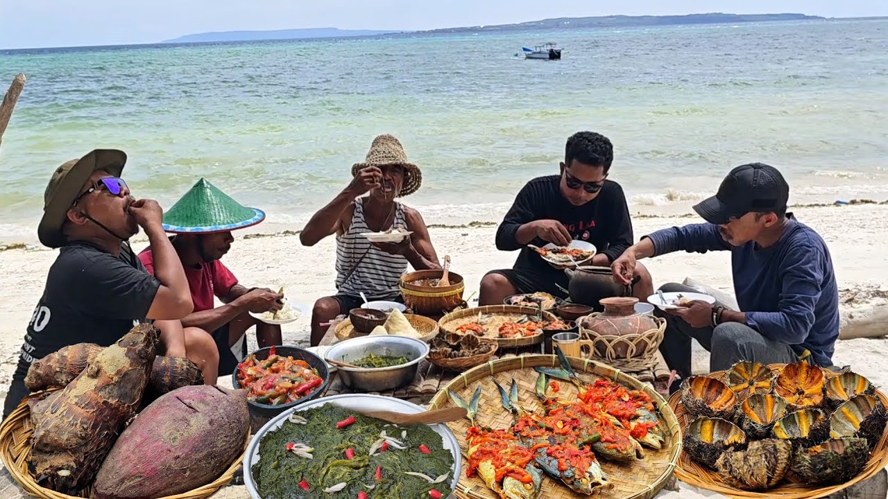 Hari ke 4 diPulau Terpencil - Seafood Mewah Rumput Laut, Bulu Babi, Ikan dll tersedia pantai ini