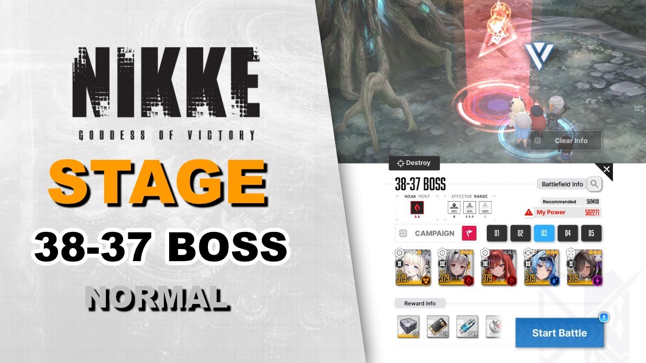 Stage 38-37 BOSS (Gluttony) Normal Mode | Goddess of Victory: Nikke