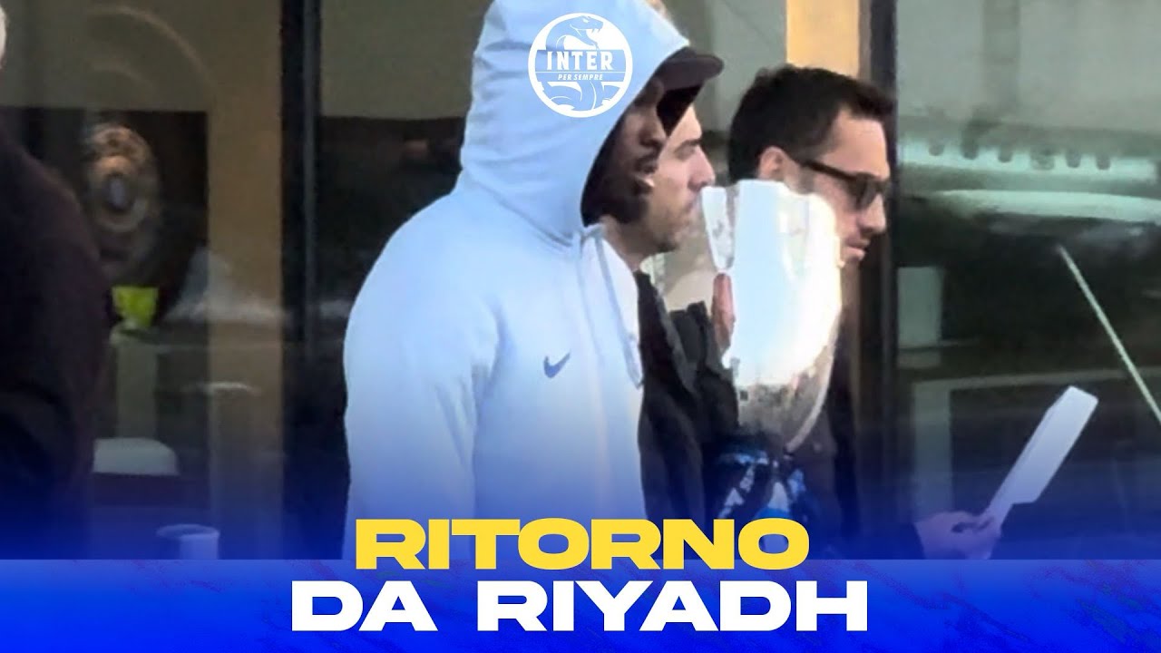 Il ritorno dell'Inter da Riyadh con la Supercoppa Italiana #InterPerSempre