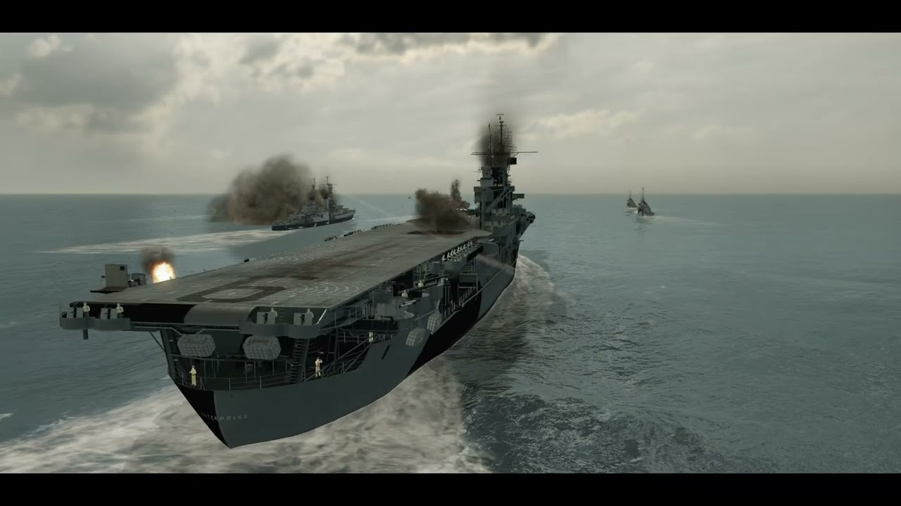 USS Iowa & HMS King George V vs BIG GIANT I.J.N WARSHIPS - BSP-Remastered V1.1