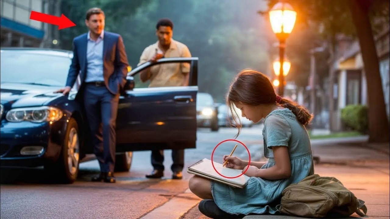 „Millionär-CEO entdeckt Fahrers Tochter beim Lernen unter Laterne – er entscheidet sich zu helfen.“