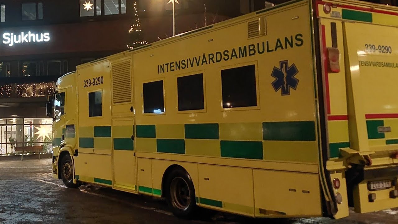 Ambulance Ride Along #7 with the 18 tons Mobil Intensive Care Unit. Stockholm, Sweden.