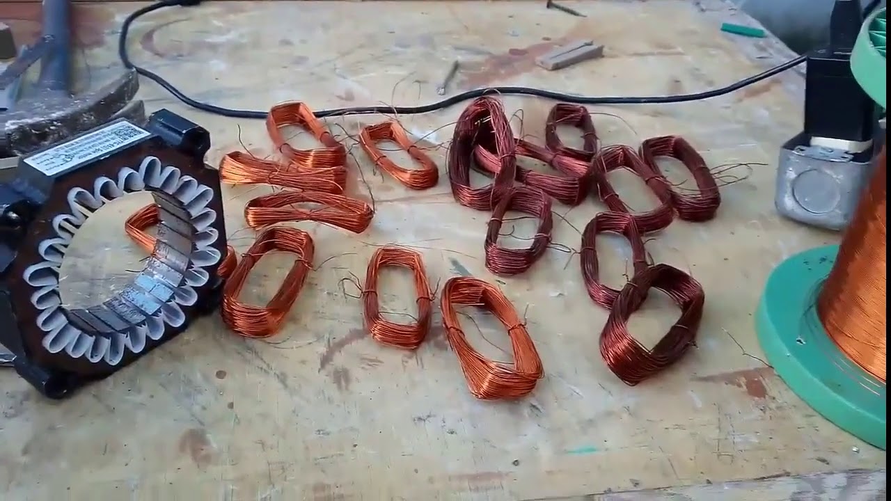 Como Rebobinar un motor de LAVADORA, parte del secado