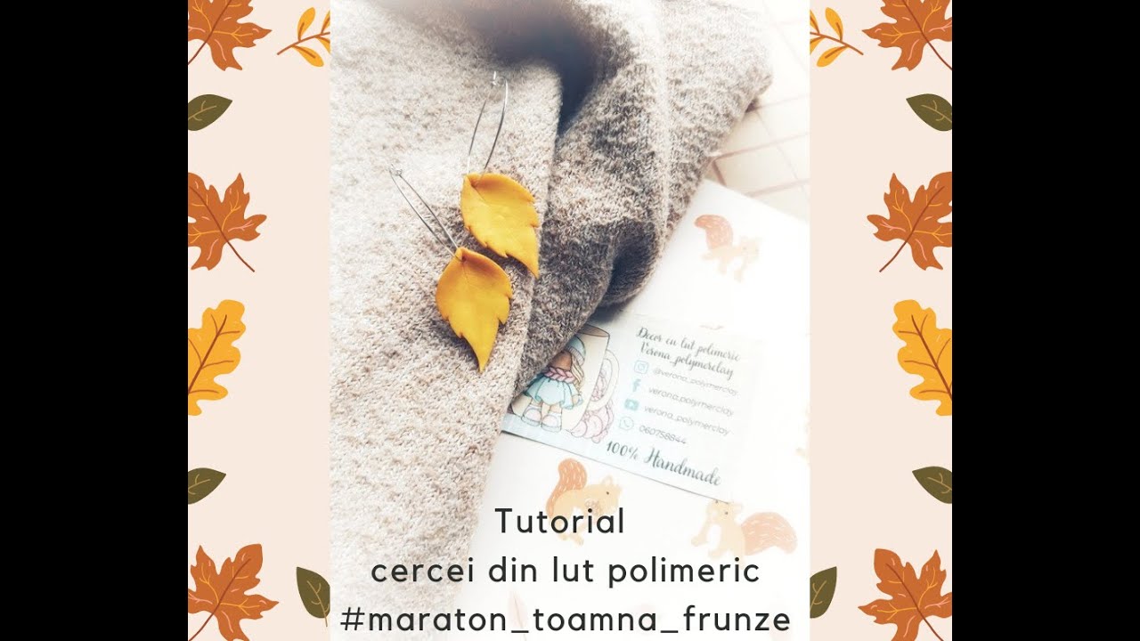 Cercei FRUNZE din lut polimeric. Fall Leaves Earrings. Polymer Clay. TUTORIAL