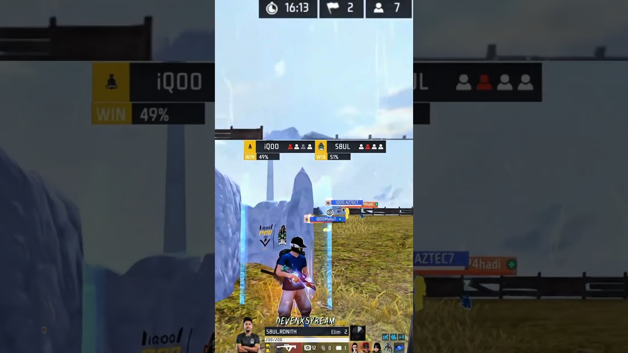 IQ TOTAL GAMING VS S8UL ELITE 3V4 LAST ZONE INTENSE FIGHT 🤯 #shorts #freefire #foryou