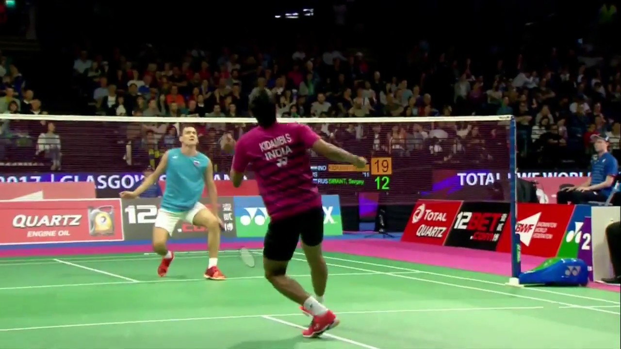 TOTAL BWF World Championships 2017 | Badminton Day 1 M6-MS | Kidambi Srikanth vs Sergey Sirant