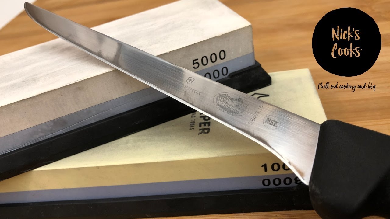 Whetstone Sharpening Victorinox Boning Knife