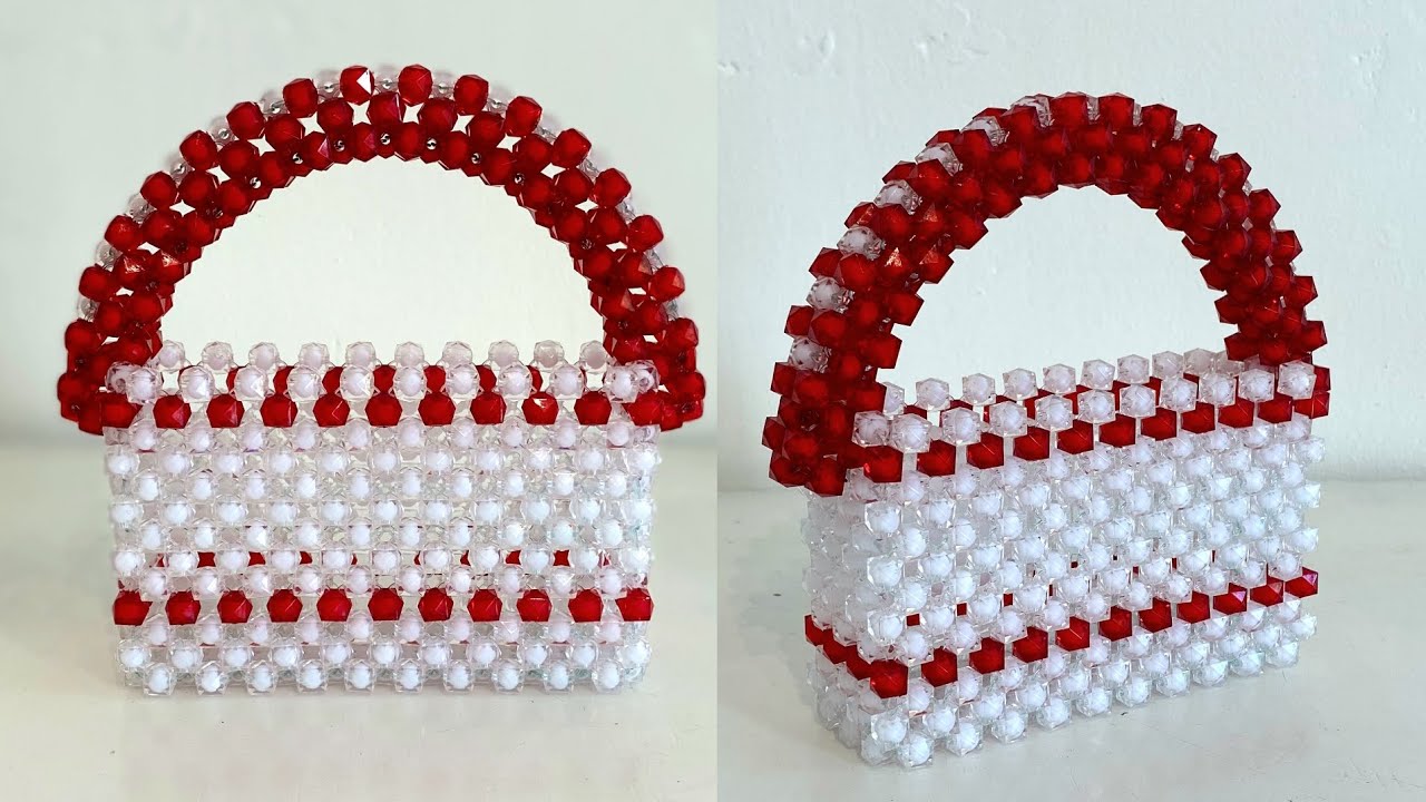 Easiest way to make this Trendy Bag using Beads // Beaded Bag Tutorial
