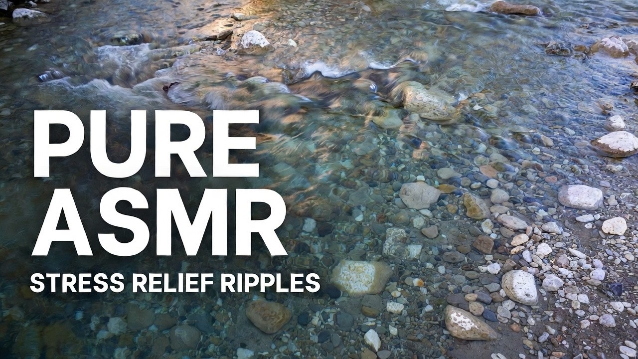 9 HOURS Underwater River Stones ASMR - 4K Deep Water Sounds for Sleep & Study #river #relax #water