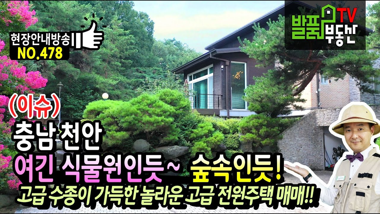 (이슈) 여기는 식물원인가? 숲속인가? 충남 천안 고급 전원주택 고급 수종이 가득한 놀라운 정원의 고급 전원주택은 이렇습니다 천안부동산 - 발품부동산TV