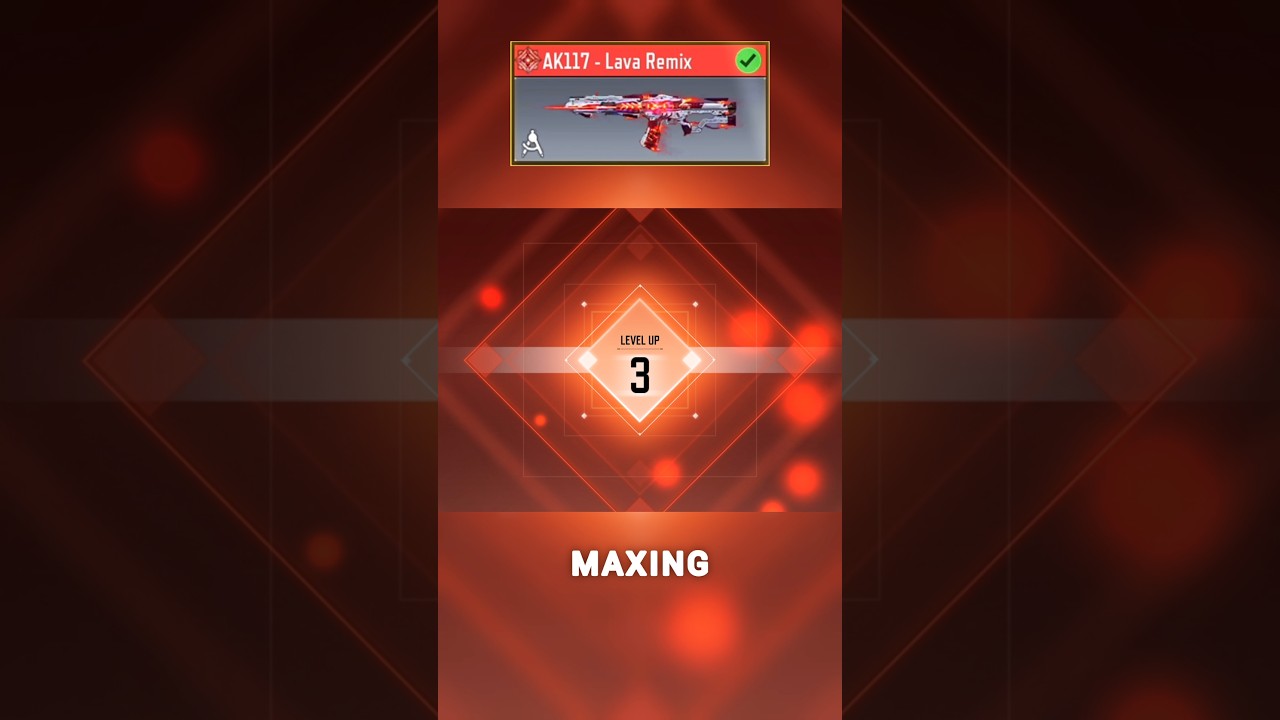 AK117 Lava Remix Mythic Level 3 🥳 #codm #ak117 #ak117mythic