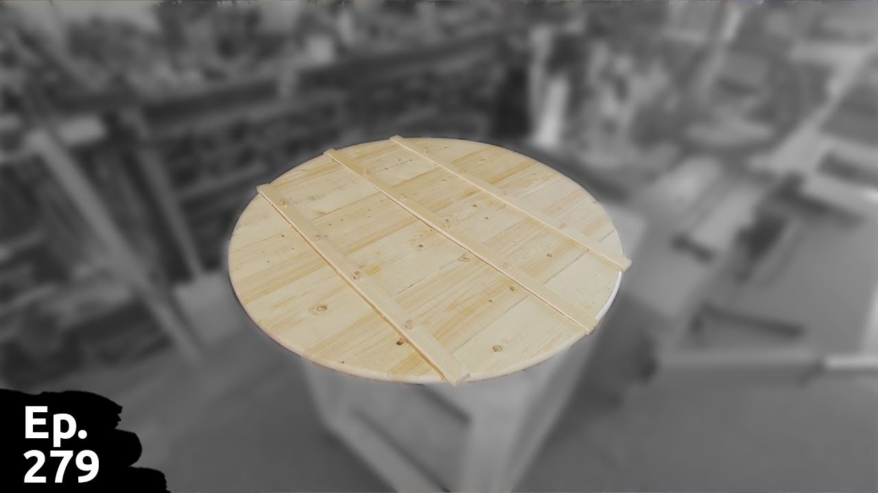 Fabrication d'un bouclier viking décoratif en bois, cuir et PPMA - première partie - ep279